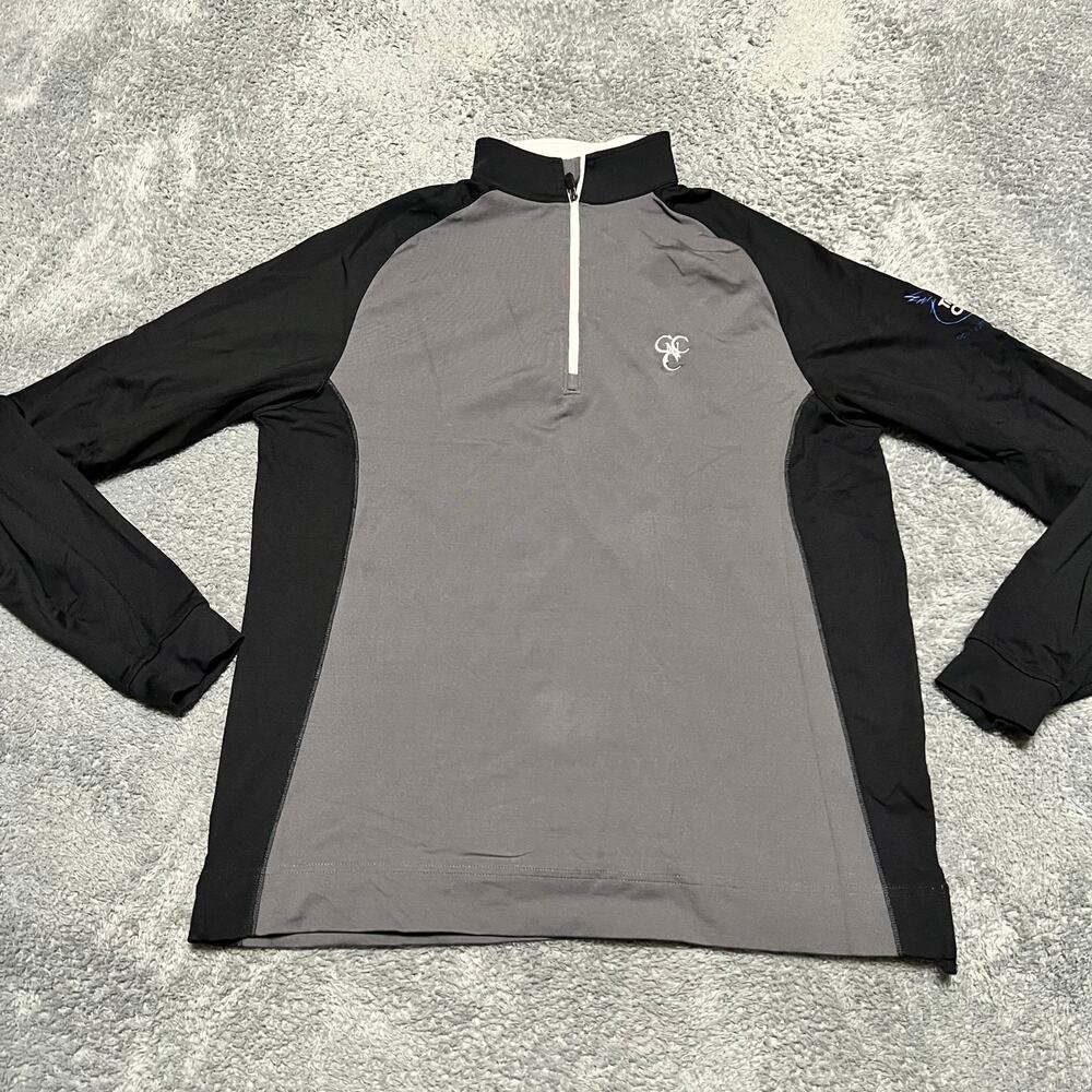 Footjoy Shirt Mens Medium Quarter Zip Long Sleeve Golf Performance Gray